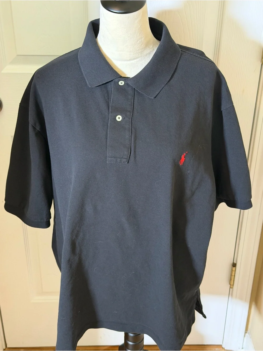 Ralph Lauren Men’s Black Polo with Red Pony Embroidery 2XB